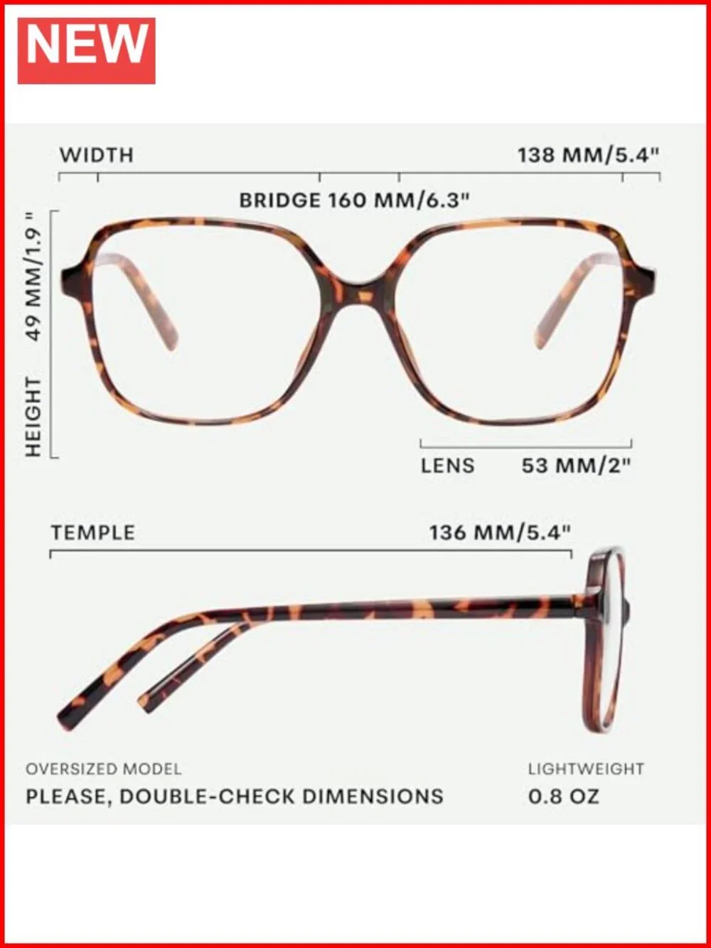 Blue Light Blocking Glasses Women Oversized Fashion Computer Eyewear UV400